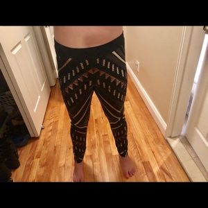 NWT Express Chevron Sequin Leggings